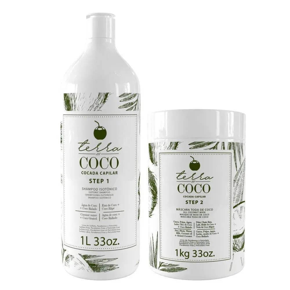 Combo Shampoo Isotônico 1L e Máscara Toda de Coco 1Kg – Terra Coco
