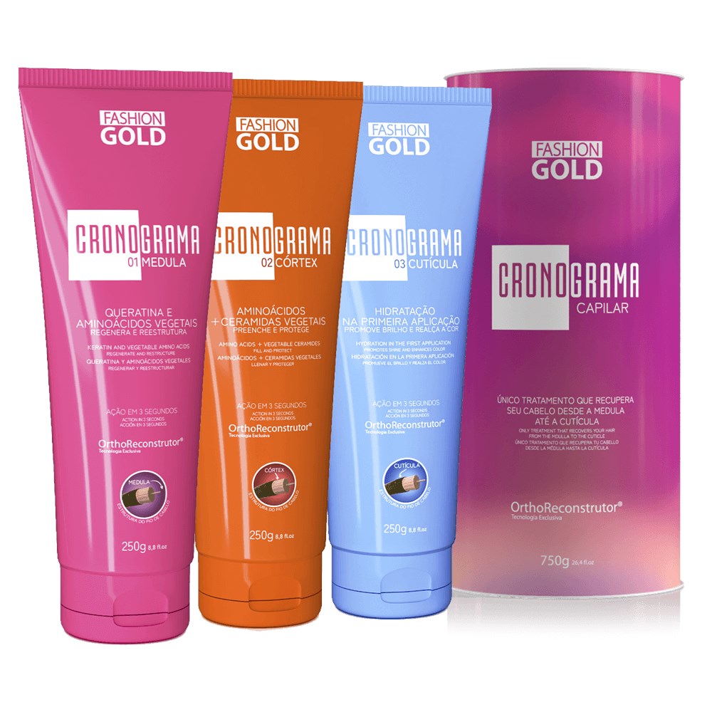 Kit New Cronograma Capilar – Fashion Gold