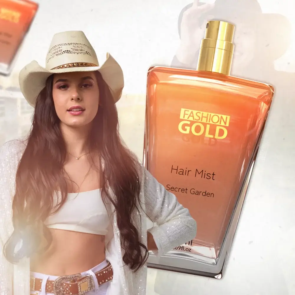 Perfume Ana Castela Boiadeira Fashion Gold Perfume Capilar Secret Garden 50ml