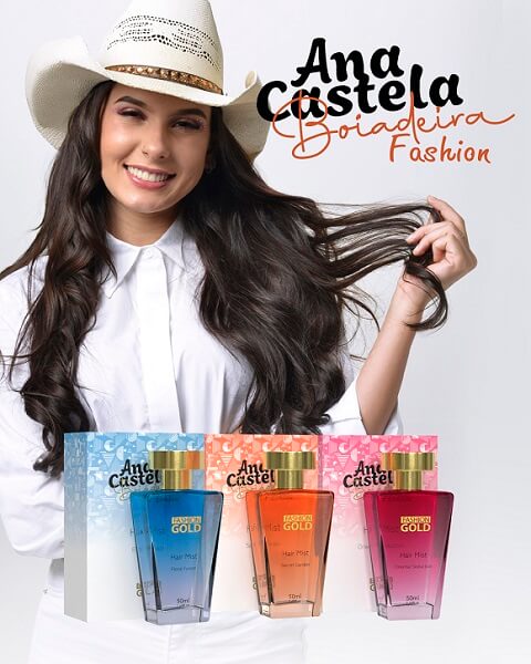 Coleção 3 Perfumes Capilares Ana Castela Boiadeira – Fashion Gold – 50ml